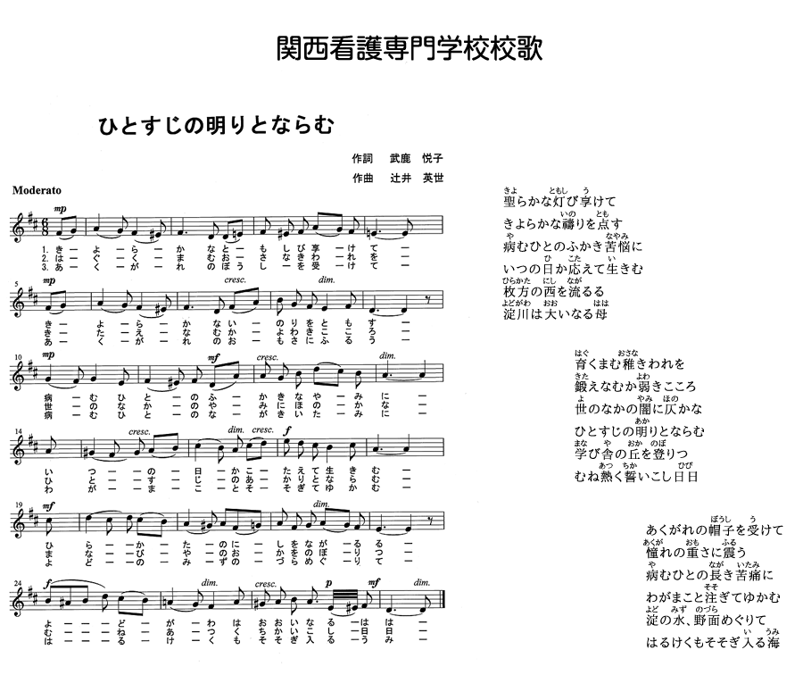 関西看護専門学校校歌